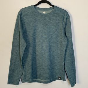 Rei sea green blue lightweight sweatshirt thermal S